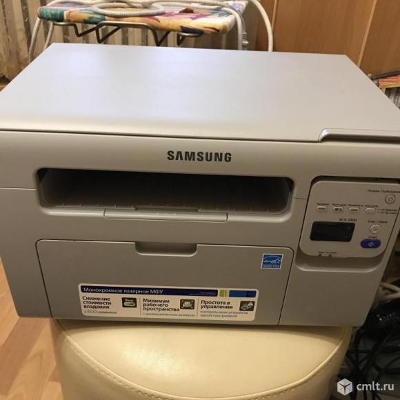 Принтер лазерный 3в1(скайнер,копир,принтер) Samsung SCX-3400 как новый. Фото 1.