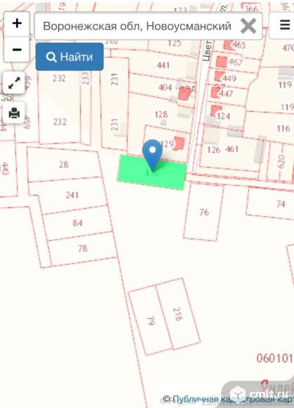 Кадастровая карта воронежской области новоусманский район новая усмань