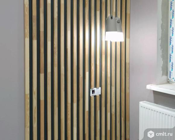 Декоративные интерьерные рейки, баффели из массива. Фото 2.