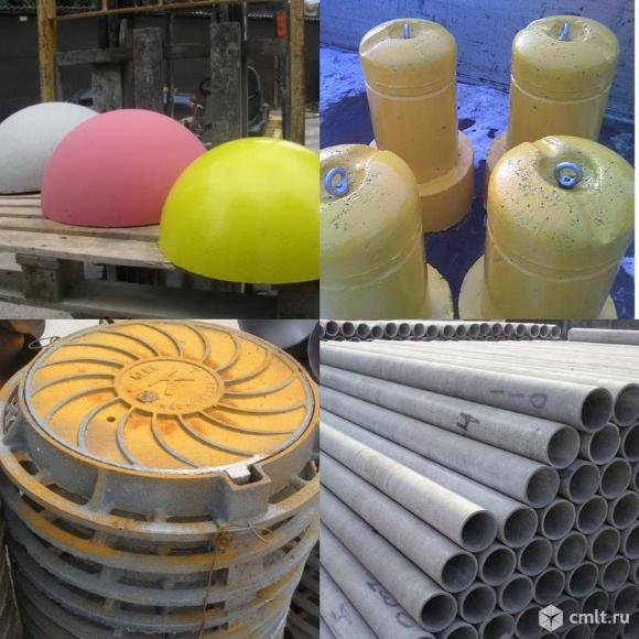 Полусфера бетонная, полусферы бетонные антипарковочные, столбик бетонный, вазон бетонный.. Фото 1.