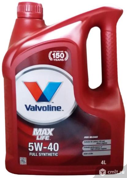 Масло моторное синтетическое Valvoline Maxlife 5w40 4л. Фото 1.