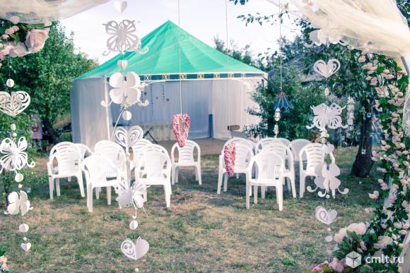 Каркас круглого свадебного шатра. Фото 1.
