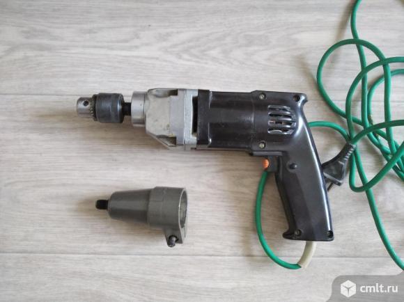 Дрель ИЭ-1036Э из СССР с ударно-вращательной насадкой. Фото 1.