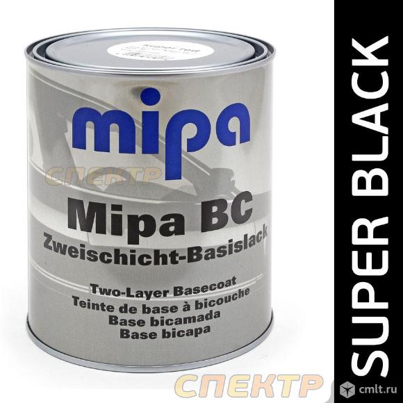 Автоэмаль Mipa Super Black (1л) черная база под лак. Фото 1.
