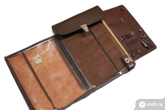 Сумка-планшет полевая офицерская кожаная / новая.. Фото 1.