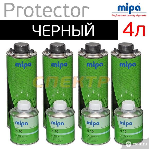 Структурное покрытие Mipa Protector (4л) черное. Фото 1.