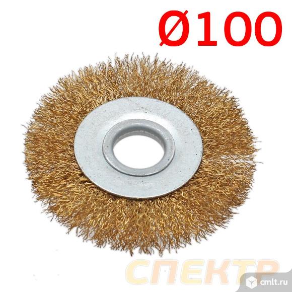 Щетка дисковая проволочная на УШМ 100мм Matrix 74658. Фото 1.