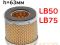 Фильтрующий картридж LB50-LB75 (D68 х d36 х h63мм). Фото 1.