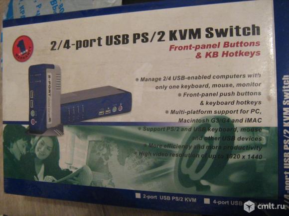 2/4 port usb ps/2 kvm switch. Фото 1.