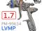 Краскопульт Русский Мастер H1001 Premium (1,7мм) LVMP с бачком. Фото 1.