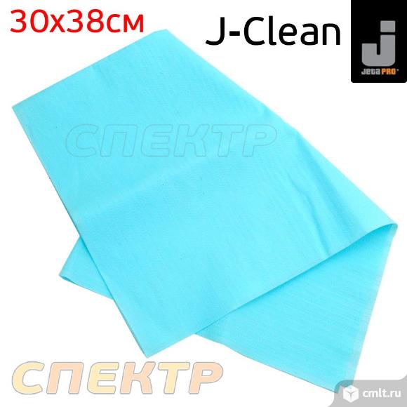 Салфетка нетканая высокопрочная J-Clean голубая. Фото 1.