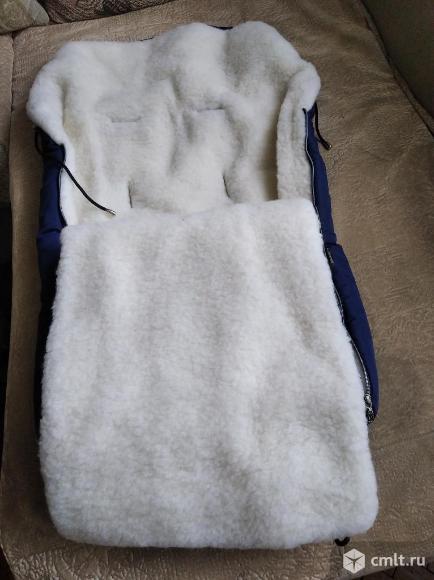 Конверт меховой зимний " Норд" в коляску. Фото 4.