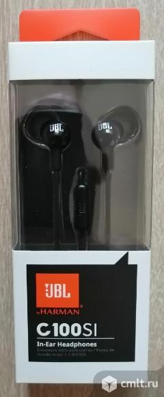 Новые наушники с микрофоном JBL C100SI Black. Фото 1.