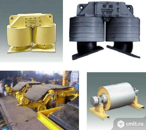 Железоотделители электромагнитные подвесные, саморазгружающиеся, шкивные. Фото 1.