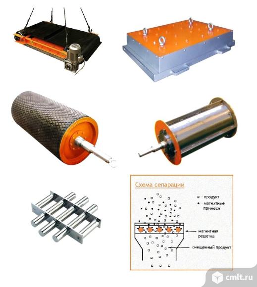 Железоотделители (сепараторы) на постоянных магнитах. Фото 1.