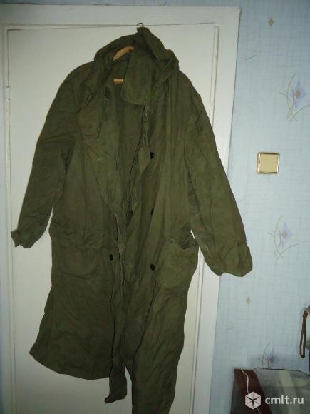 Плащ мужской для рыбалки-охоты х/б с капюшоном. Фото 1.