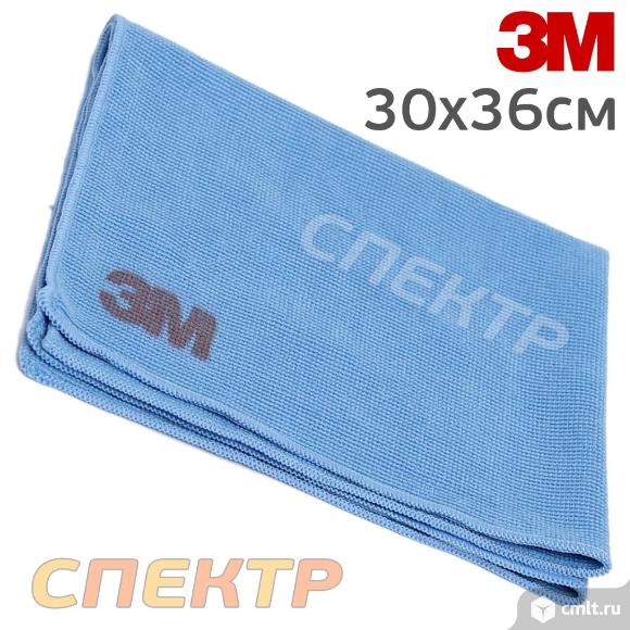 Салфетка микрофибра 3M (1шт) 36х32см СИНЯЯ. Фото 2.