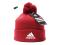 Шапка adidas (красный) помпон. Фото 1.