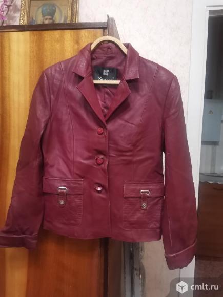 Пиджак кожаный женский. Фото 1.