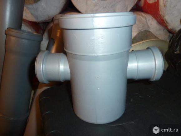 Крестовина, ПП, Дн 110-50х50, 90 градусов, одноплоскостная, с уплотнительным кольцом. Фото 1.