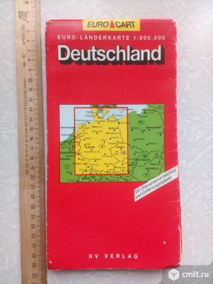 Большая карта Uero-Landerkarte 1:800.000 Deutschland-Euro-Cart. Фото 1.
