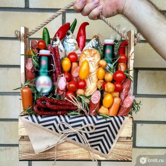 Съедобный букет, мужской букет. Фото 1.