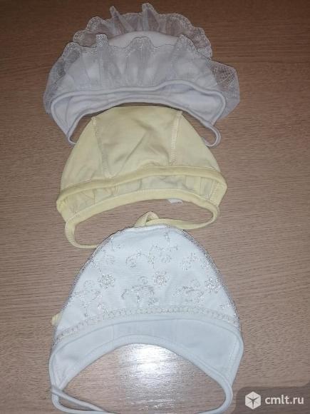 Шапки, чепчики от 0 до 6месяцев. Фото 4.
