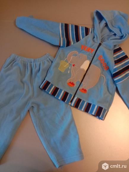 Теплый костюм, джинсовая куртка на 2-3 года. Фото 1.
