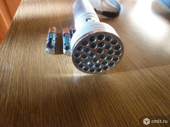Фонарь 32 LED светодиодный алюминиевый AAA. Фото 2.