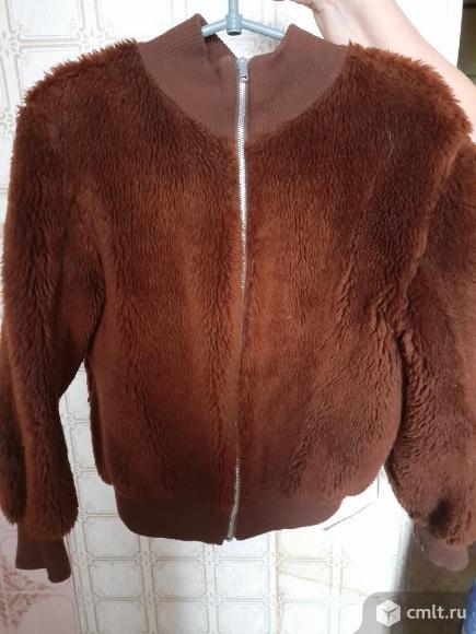 Куртка импортная женская шерстяная на молнии. Фото 1.