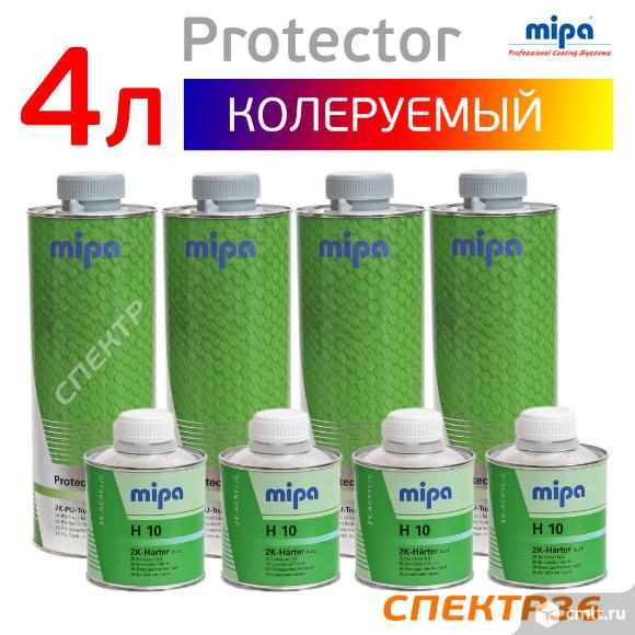 Структурное покрытие Mipa Protector (4л) колеруемое. Фото 1.