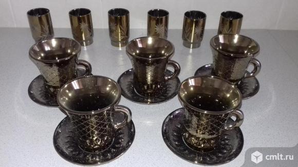 Сервиз кофейный и стопочки. Фото 1.