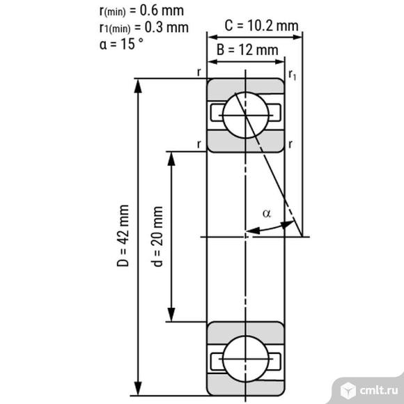Подшипники 7004 B7004 EX20 S6004 36104 104H MM9104. Фото 4.