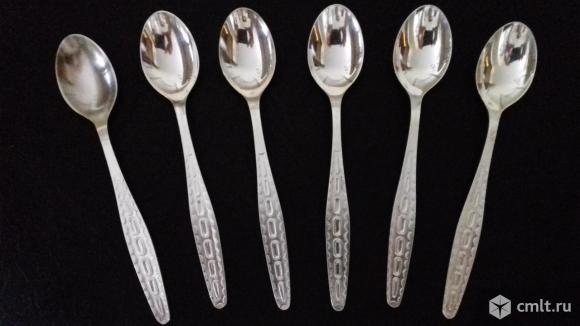 Ложки кофейные мельхиоровые, СССР. Фото 1.