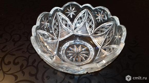 Конфетница хрустальная, СССР. Фото 1.