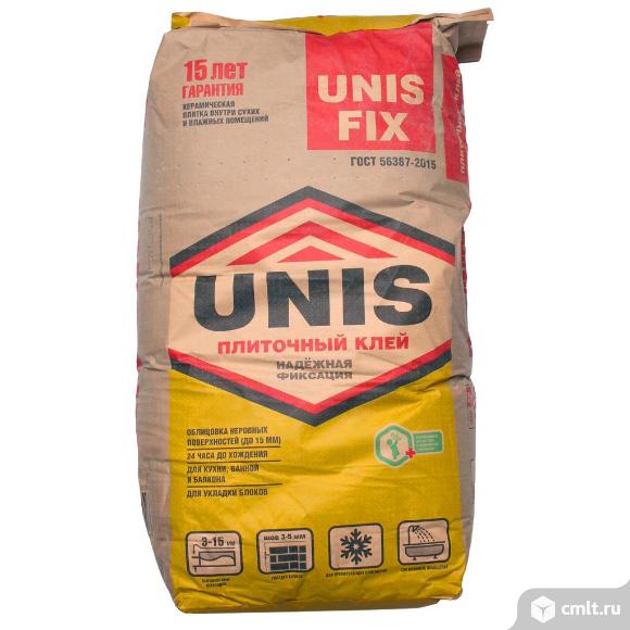 Клей для плитки Unis FIX, 25кг. Фото 1.