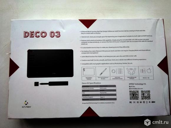 Планшет Графический планшет XP-PEN Deco 03. Фото 1.