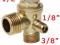 Клапан обратный M1/2" - M3/8" - M1/8" желтый MINI. Фото 2.