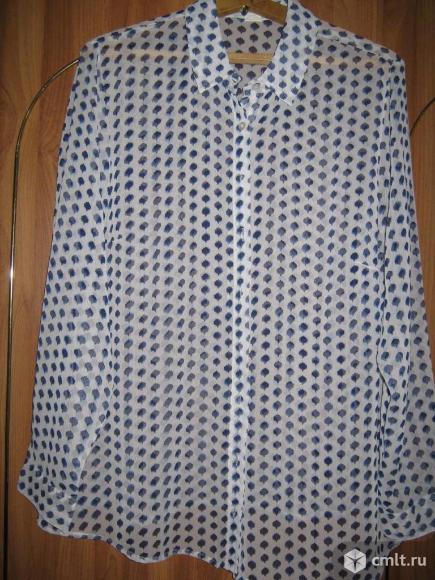 Легкая блузка в горошек. Фото 1.
