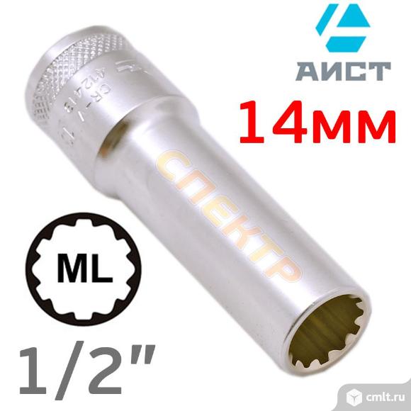 Головка глубокая 1/2" ML (10мм) AIST (9/16"-Е18). Фото 1.