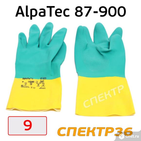Перчатки химстойкие ANSELL 87-900 AlphaTec (р.9). Фото 1.