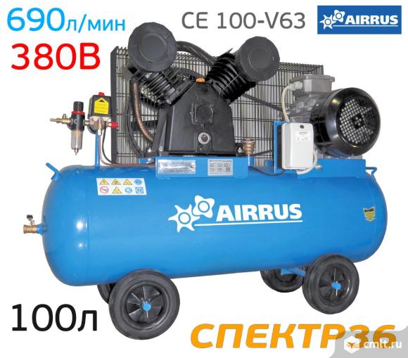 Компрессор ременной AIRRUS CE 100-V63 (380В). Фото 1.