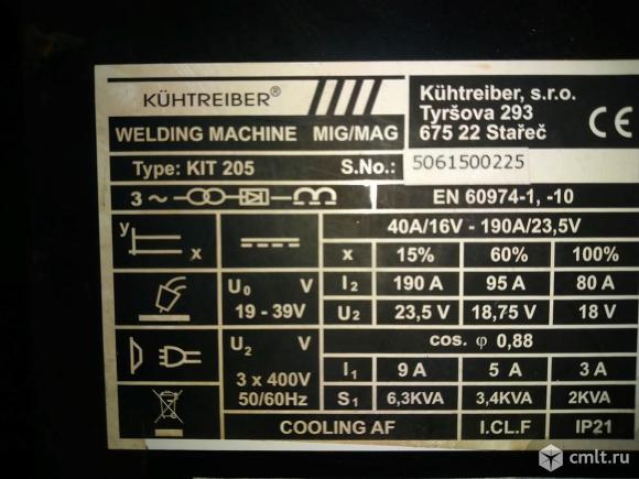 Продам б/у сварочный однокорпусной полуавтомат Kuhtreiber Kit-205 в хорошем состоянии.. Фото 1.