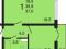 1-комнатная квартира 37 кв.м. Фото 1.