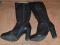 Сапоги женские модные, кожа, замша. Фото 2.