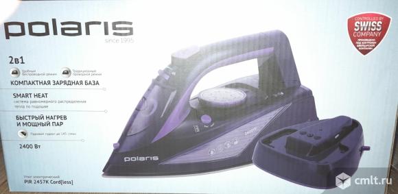 Новый беспроводной керамика утюг Polaris PIR 2457K. Фото 1.