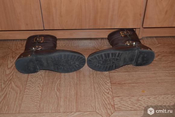 Полусапожки, коричневые с пряжками. Фото 3.