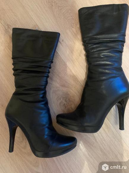 Сапоги зимние, кожа, 36 размер. Фото 1.