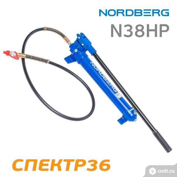 Насос гидравлический 10т NORDBERG N38HP со шлангом. Фото 1.