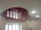 Потолок в два уровня цветной глянец,низ 2 уровня белый матовый потолок с точечными светильниками.Компания Пазл